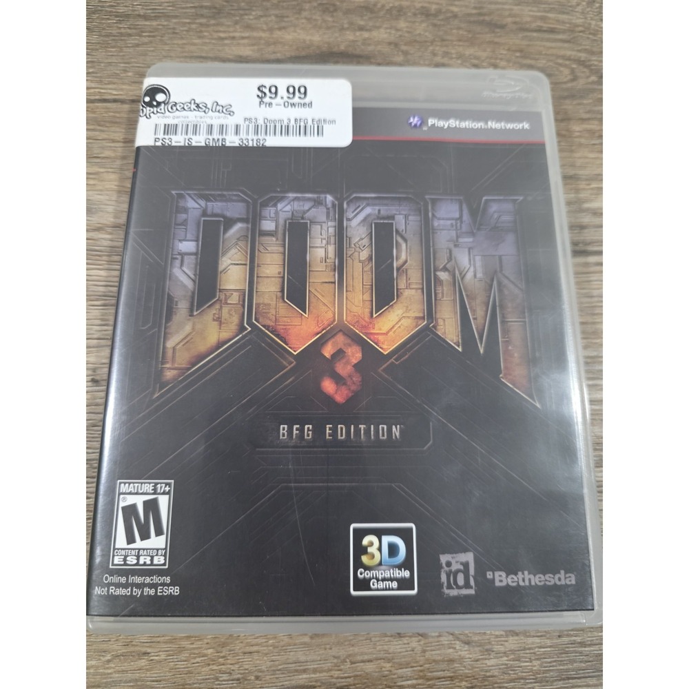 Doom 3 -- BFG Edition (Sony PlayStation 3, 2012) PS3 Classic Doom